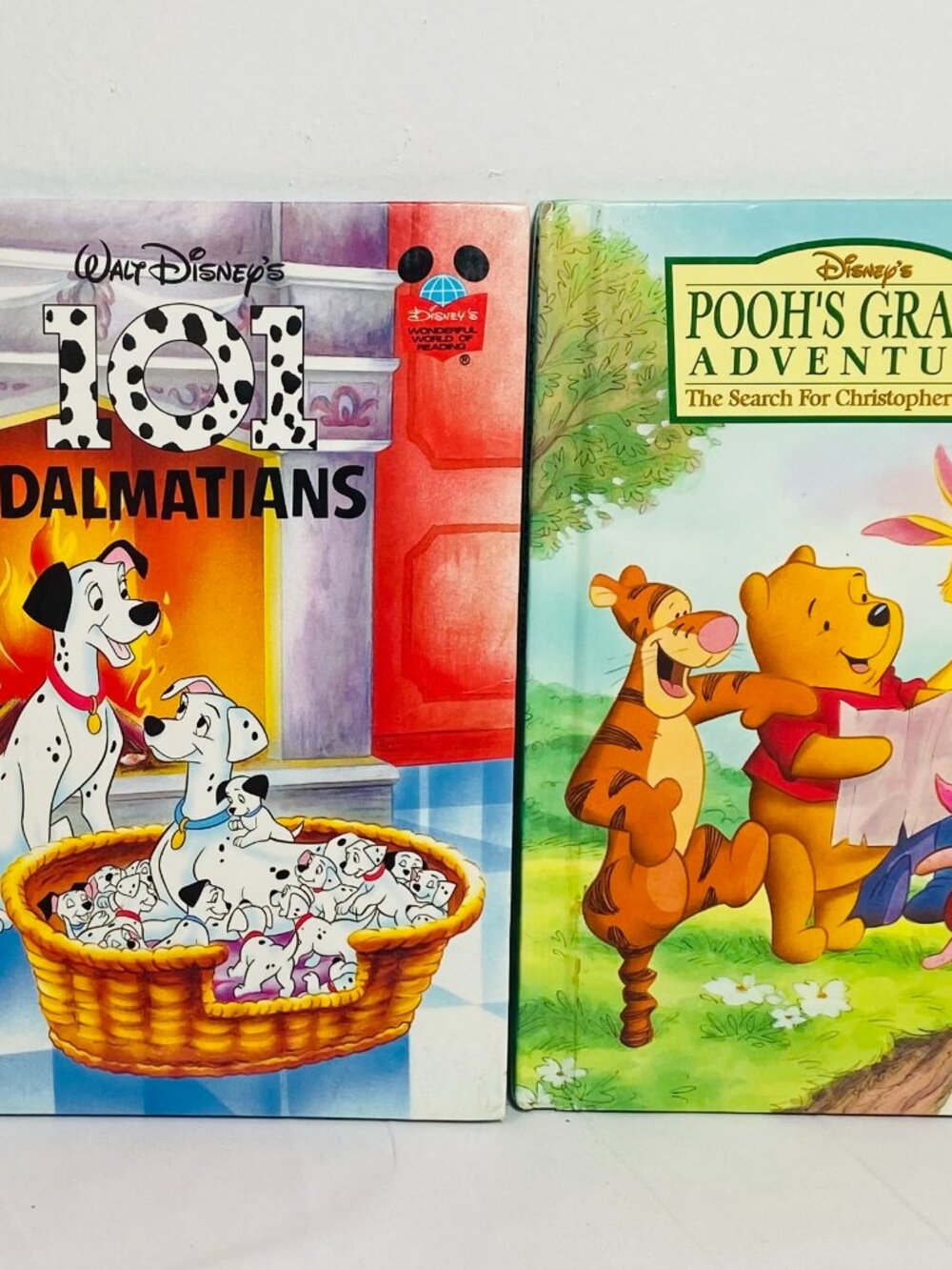 (3) VNTG Disney HC Winnie Pooh & Tigger/Poohs Grand Adv/101 Dalmatians 1975-1997